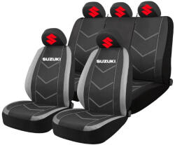 AutoHelix MSA Set Huse Scaune Universale HLX3 Compatibile cu Suzuki - Negru/Gri (GROS18)