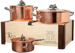 Ruffoni Set vase de gatit, Ruffoni, colectie Opus Cupra, 6 piese, 1.5/4/5 litri, Ø 16/20/26 cm, cupru (2.OCS0006)