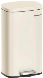 SongmicsHome Cos de gunoi cu pedala, Songmics, 30 litri, 1 compartiment, crem (LTB03A02) Cos de gunoi