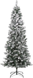 HOMCOM Brad de Craciun de 210cm Pin artificial acoperit cu plus alb cu 631 ramuri, baza pliabila detasabila HOMCOM | Aosom RO (830-183V01)