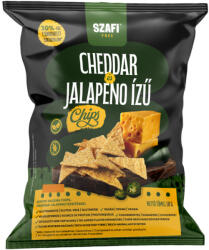 Szafi gluténmentes cheddar-jalapeno ízű chips 50 g