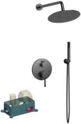 Wellis Falba süllyesztett csaptelep, Wellis Altona zuhanyszett brushed gun metal grey WZ00108 - mozaikkeramia
