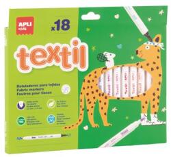 APLI Textilfilc, 2, 5-4, 2 mm, kétvégű, APLI Kids Textile , 18 különböző szín (LCA20628)