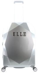 ELLE Diamond Bőrönd, műanyag/polikarbonát, 4 kerék, ezüst, 60x42, 5x27, 5 cm (EL45HA.60.23)