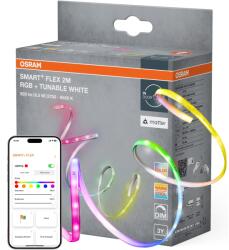 OSRAM Smart+ Matter Flex LED szalag, WiFi, RGBTW, 8.5 W, 500 lm, szabályozható, változtatható színhőmérséklet, IP20, 2m, kompatibilis SMART+ App/Amazon Alexa, Hey Google, tápegységgel