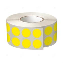 Label Print Etichete colorate, rotunde, diametru 10mm, galben, 2 etichete rand, 8660 buc rola (06905631032701)