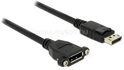 Delock Kábel, Displayport 1.2 dugó > Displayport hüvely, panelrögzítés, 4K 60 Hz 1 m (DL85114) (DL85114)