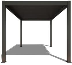 Sunflower Lamellás aluminium pergola 3x4 méter árnyékoló nyitható tetővel kerti pavilon antracit szín