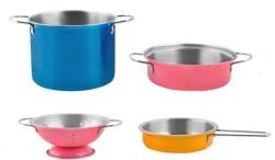 Kruzzel Set de joaca Kruzzel - Vase metalice colorate (KRU8246) Bucatarie copii