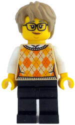 LEGO® Minifigurák Nő kockás pulóverben, szőke hajjal idea210 (idea210)