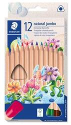 STAEDTLER Creioane colorate, set, triunghiulare, groase, STAEDTLER "Noris® natural jumbo 1280N", 12 culori, 12 buc