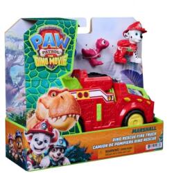 Spin Master Vehicul de salvare cu figurina, Paw Patrol, Dino Rescue Fire Truck, Marshall (20156628) Figurina