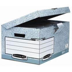 Fellowes Cutie de arhivă Fellowes BANKERS BOX cu capac rabatabil, gri/alb, 37, 8x28x53, 5 cm