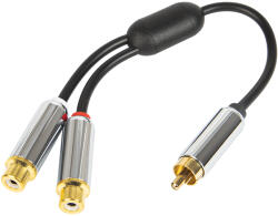  Splitter RCA 1 la 2 cu conectori metalici, 15 cm 91-230- (91-230)