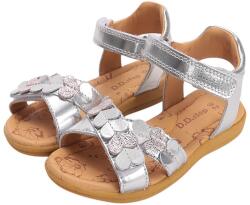 D. D. STEP sandale fată cu velcro argintiu (14BF71)