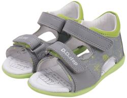 D. D. STEP Sandale băieți, varf deschis, curele velcro, gri/verde, 20-24 model gri (14BD6C)