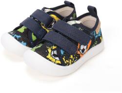 D.D.Step ghete de fotbal din pânză pentru băieți cu închidere velcro model albastru marin (14BDD8)