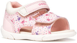 GEOX sandale modelate cu velcro pentru prima fetiță roz/alb (14C0D9)