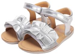 D. D. STEP sandale fată cu velcro argintiu (14BF8A)