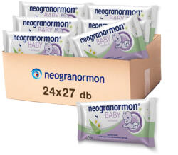 Neogranormon Baby Aloe Vera nedves törlőkendő (24x72 db) + AJÁNDÉK Neogranormon krém