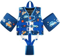 Gogokids Gyermek Úszómellény Úszókar, Kisgyermek Kabát Stílusú Úszósegédeszköz Állítható Pántokkal, 2-3 Éves Korig, 15-19 kg