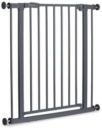 Hauck Open N Stop 2 Gyermek és Kutya Biztonsági Kapu, Dark Grey - Fúrás Nélkül, 75-80 cm Szélesség, 77 cm Magasság, Egykezes Nyitás, Beltéri