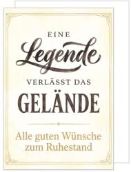 Edition Seidel A4-R1012 Premium XXL Maxi Nyugdíjas Üdvözlőlap Borítékkal, DIN A4 méret (21x29, 7 cm), Búcsúzó Kollégáknak, Férfiaknak és Nőkn (A4-R1012)