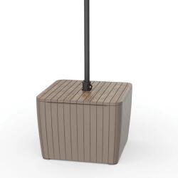 Keter DECO LUZON MŰRATTAN NAPERNYŐTARTÓS KERTI ASZTAL - kőrisfa/cappucino (271473)