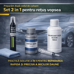 Magic Colors 2 în 1 Set corector pentru vopsea auto - pe baza codului de culoare (MC2in1RO)