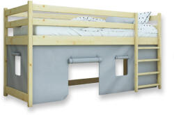  BUNKIE tömör fa gyerek galériaágy 90x200 - borovi (FA82098)