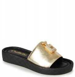 CheBello 4422 Arany Bőr Flip-flop Papucs Díszítéssel 38 (4422-053-000-PSK-S335)