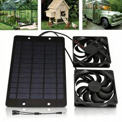  10W 12V-OS Üvegházi Baromfi Napelemes Ventilátor Üvegházakhoz (4059635534905)