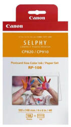 Canon Selphy fotópapír + festék 10 x 15 cm RP-108IN (108 lap) (TCA8568B001)