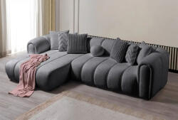 Linea Design sarokkanapé Linea 265 cm szürke bouclé balos
