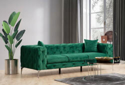 Rococo Design 3 személyes kanapé Rococo 237 cm zöld - estilofina - 454 900 Ft