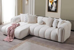 Linea Design sarokkanapé Linea 265 cm fehér bouclé balos