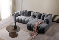 Linea Design sarokkanapé Linea 265 cm szürke bouclé jobbos