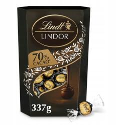 Lindt Lindor 70% Étcsokoládé Praliné Lágyan Olvadó Töltelékkel, 337g