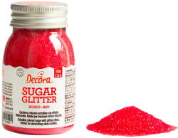 Decora Zahar Glitterat Rosu, 100 g (9262105)