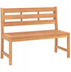 vidaXL Teak Kerti Pad 114x59x90 CM Háttámlával Fa Terasz Erkély Kert (8720286597453)