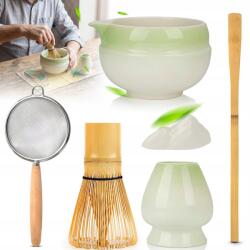 Matcha Tea Ajándék Szett Matcha Tea Készítő Szett Kanál 7DB-OS (SE4F56SEGFVDERGV6)