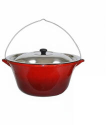 Perfect Home Zománcozott piros öntöttvas bogrács 10, 8literes fedővel (NUUUU10569-10424)