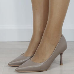 Ideal Shoes Pantofi eleganti kaki deschis de dama D-1295 04 (D-1295KHAKI-38)