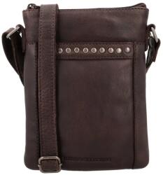 Hide & Stitches Sötétbarna valódi bőr crossbody táska „Hardrock (K25365-097-darkbrown-HU)