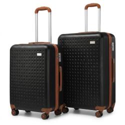 Konofactory Fekete „Journey 2 darabos luxusbőrönd szett - 3 méret (S2486set2-black-HU)