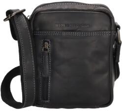 Hide & Stitches Fekete steppelt mini táska valódi bőrből „Riverside (K20273-001-black-HU)
