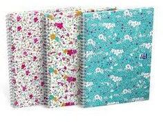 OXFORD Spirálos Jegyzetfüzet Oxford Floral A5/60k kockás vegyes színek Oxford (400094951)