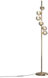 Maytoni Lampadar Dallas MOD545FL-06G1, 6xG9 28W, D25cm, H150cm, auriu, ambră (MOD545FL-06G1)