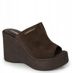 CheBello 5034 Csokoládébarna Orr Nélküli Bőr Flip-flop Papucs 39-ES (5034-105-000-PSK-S450)