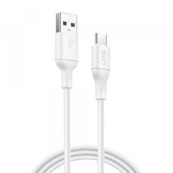 Lito Cablu Date si Incarcare USB-A - USB-C Lito LD06T, 18W, 1m, Alb - gsmboutique